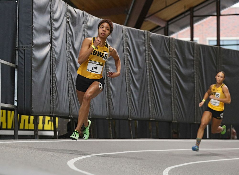Iowa’s Mika Cox runs the women’s 600 meter run event during the Hawkeye Invitational at the Recreation Building in Iowa City on Saturday, January 11, 2020. (Stephen Mally/hawkeyesports.com)