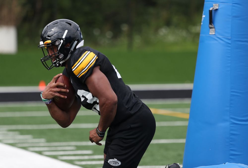 Iowa Hawkeyes wide receiver Dominique Dafney (23) during practice No. 4 of Fall Camp Monday, August 6, 2018 at the Hansen Football Performance Center. (Brian Ray/hawkeyesports.com)