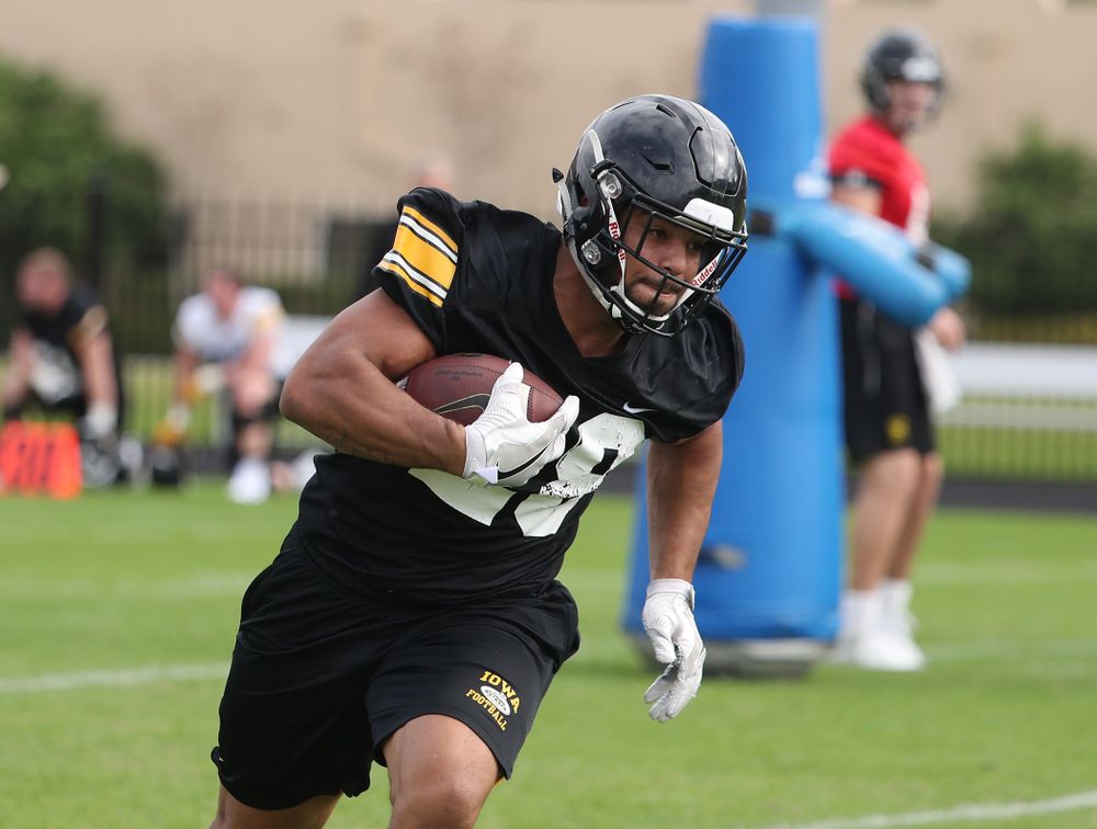 Iowa Hawkeyes running back Toren Young (28) during practice for the 2019 Outback Bowl Friday, December 28, 2018 at the University of Tampa. (Brian Ray/hawkeyesports.com)