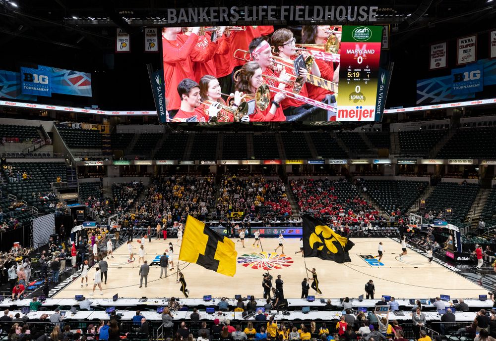 The Iowa Hawkeyes take on the Maryland Terrapins in the Big Ten Championship Game Sunday, March 10, 2019 at Bankers Life Fieldhouse in Indianapolis, Ind. (Brian Ray/hawkeyesports.com)
