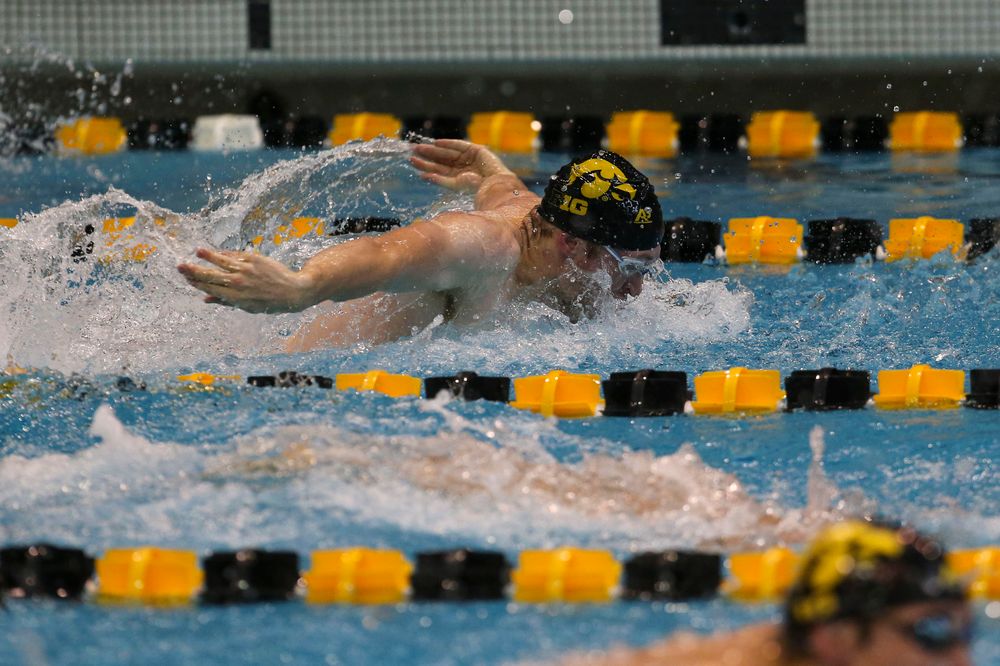 Iowa’s Sam Dumford during Iowa swim and dive vs Minnesota on Saturday, October 26, 2019 at the Campus Wellness and Recreation Center. (Lily Smith/hawkeyesports.com)