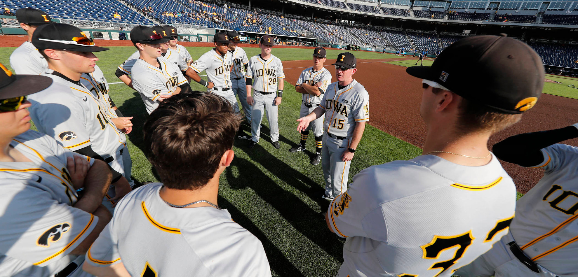 595e6e42-05232018_bigtenbaseballvsmichigan024.JPG Iowa Hawkeyes associate had coach Marty Sutherland against the Michigan Wolverines in the first round of the Big Ten Baseball Tournament Wednesday, May 23, 2018 at TD Ameritrade Park in Omaha, Neb. (Brian Ray/hawkeyesports.com)