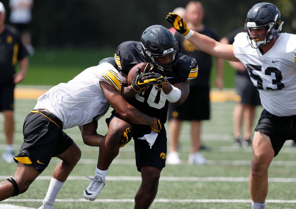 Iowa Hawkeyes running back Henry Geil (30) during fall camp practice No. 9 Friday, August 10, 2018 at the Kenyon Practice Facility. (Brian Ray/hawkeyesports.com)