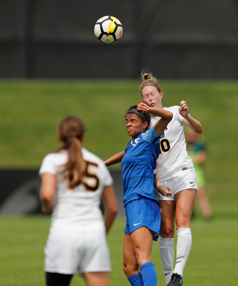 Iowa Hawkeyes Natalie Winters (10) against the Creighton Bluejays  Sunday, August 19, 2018 at the Iowa Soccer Complex. (Brian Ray/hawkeyesports.com)