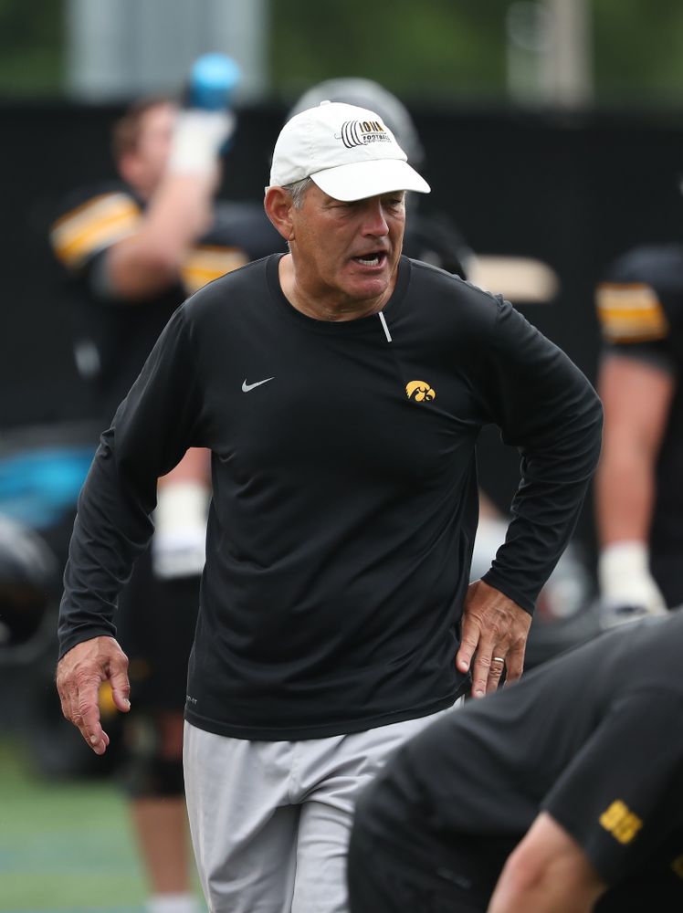 Iowa Hawkeyes head coach Kirk Ferentz during practice No. 4 of Fall Camp Monday, August 6, 2018 at the Hansen Football Performance Center. (Brian Ray/hawkeyesports.com)
