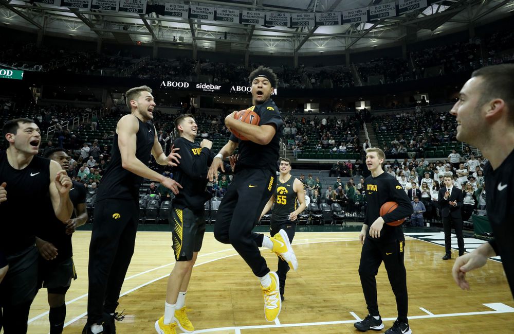 Iowa Hawkeyes forward Cordell Pemsl (35) against Michigan State Tuesday, February 25, 2020 at the Breslin Center in East Lansing, MI. (Brian Ray/hawkeyesports.com)
