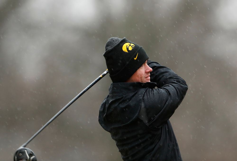 Iowa's Alex Moorman during day two of the 2018 Hawkeye Invitational Friday, April 13, 2018 at Finkbine Golf Course. (Brian Ray/hawkeyesports.com)