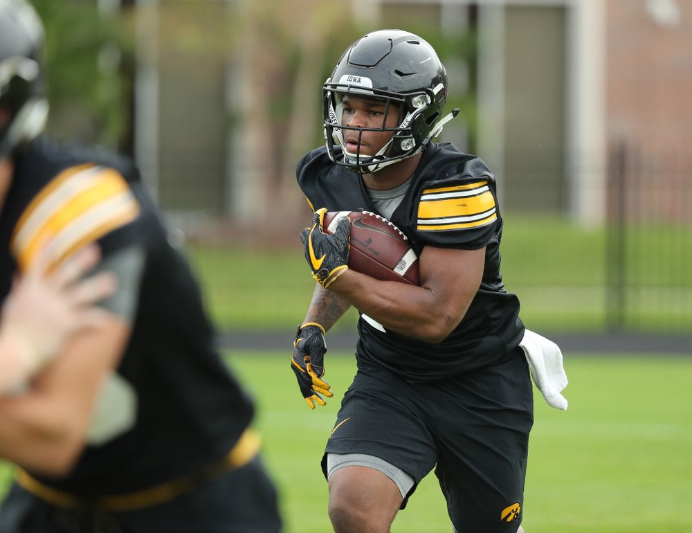 Iowa Hawkeyes running back Mekhi Sargent (10) during the team's first Outback Bowl Practice in Florida Thursday, December 27, 2018 at Tampa University. (Brian Ray/hawkeyesports.com)