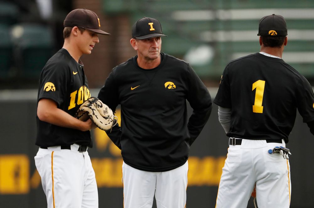 Head Coach Rick Heller against the Ontario Blue Jays Friday, September 21, 2018 at Duane Banks Field. (Brian Ray/hawkeyesports.com)