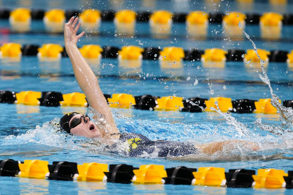Iowa’s Zoe Pawloski during Iowa swim and dive vs Minnesota on Saturday, October 26, 2019 at the Campus Wellness and Recreation Center. (Lily Smith/hawkeyesports.com)