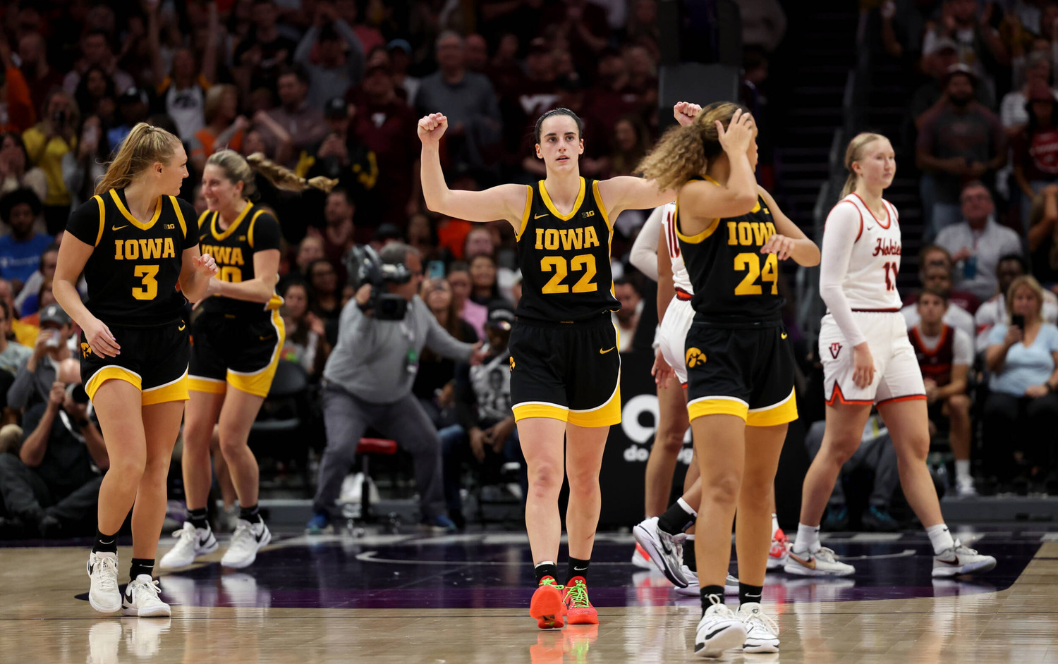 Photos Iowa Women’s Basketball vs Virginia Tech in the Ally Tipoff University of Iowa Athletics