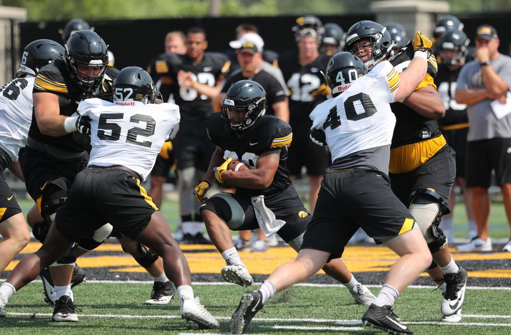 Iowa Hawkeyes running back Toren Young (28) during the third practice of fall camp Sunday, August 5, 2018 at the Kenyon Football Practice Facility. (Brian Ray/hawkeyesports.com)